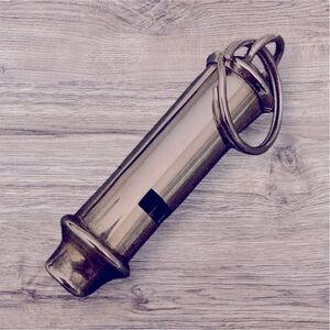 Vintage Silver Metal Police Style Whistle Hotel Valet